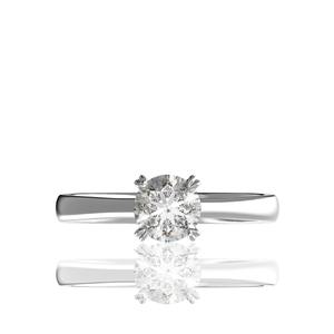 Anillo de Diamantes Naturales de Oro Sólido de 18K para Mujer, 3.9 mm D/VVS1, Corte Brillante Glosbe & Co, para Uso Diario - Product Image 5