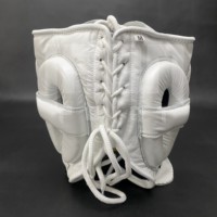 Guantes de Boxeo Blancos Personalizables de Primera Calidad, con Agarre Ergonómico, Cuero Vacuno Genuino, Acolchado Grueso de 4 Capas, con Cordones, Antideslizantes