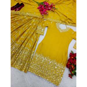 Ensemble haut et dupatta pour femmes, tenue de soirée de créateur - Sarara - Product Image 2