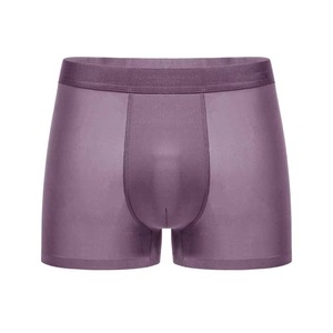 Calzoncillos bóxer de algodón y spandex de color sólido para hombre, ropa interior transpirable, suave y elástica, proveedor OEM, venta al por mayor, ropa interior a granel. - Product Image 1