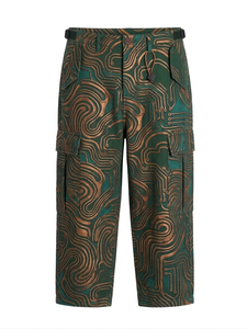 Premium Vintage Yarn Dyed Canvas Breathable Graphic <b>Trousers</b> Men Retro Streetwear Printed Loose Fit Polyester/Nylon Casual - Product Image 2