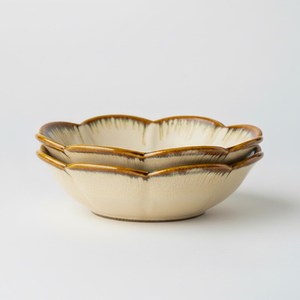 Bol en céramique UO de luxe en forme de pétale, taille personnalisée, ouverture large, compatible micro-ondes, style vintage, luxe léger, rétro, pour légumes, fruits et salades - Product Image 2