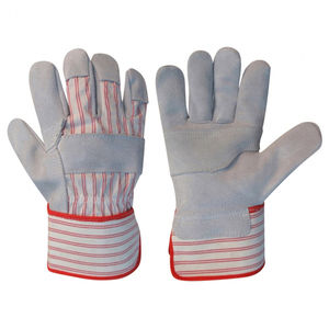Gants de travail professionnels en cuir de vachette de bonne qualité, résistants à la chaleur, pour le jardinage, la menuiserie et la sécurité. - Product Image 5