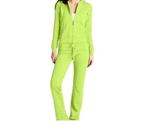 Conjunto Deportivo de Dos Piezas para Mujer, de Alta Calidad, Informal, de Invierno, con Capucha, Transpirable, 100% Algodón, Lavado Ácido, Color Sólido, a la Moda - Product Image 1