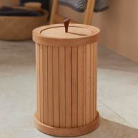 Poubelle décorative en tissu matelassé de luxe, rembourrée et douce, pour chambre à coucher et salon