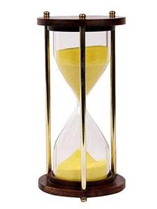 Meilleure catégorie : Grande horloge à sable antique en laiton doré, neuve, pour la décoration de la maison, du bureau ou de la table. - Product Image 3