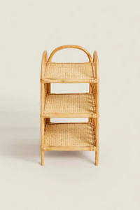 Table de chevet en osier pour enfants, armoire de rangement pour jouets, meubles pour enfants, bibliothèque à 3 niveaux. - Product Image 5