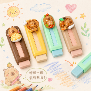 Set de Papelería Creativo con Borradores Retráctiles 3D de Pan y Perrito Caliente, Diseño Moderno para la Escuela - Product Image 3