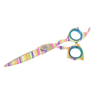 Tijeras de Peluquería con Diseño de Cuchillas Afiladas de Colores Arcoíris, Servicio OEM ODM, Tijeras de Pelo con Mango Redondo - Product Image 1