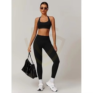 Conjuntos de yoga sin costuras para mujer, conjunto de sujetador deportivo y leggings, trajes deportivos para entrenamiento físico, conjuntos de mujer con diseño personalizado - Product Image 1