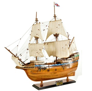 Barco Náutico de Madera, Navegador Costero Coleccionable para Decoraciones con Temática Oceánica, Exhibiciones de Interiores Marinos y Atractivo Náutico - Product Image 6