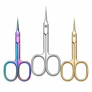 Custom Colors Professional Stainless Steel Cuticle Scissors Extra Sharp Tip Russian Style Beauty <b>Tool</b> - Product Image 1