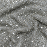Tissu brodé perlé pour robes de mariée, dentelle perlée en maille, textile sur mesure pour la mode, fournitures pour boutiques et importateurs, commerce mondial