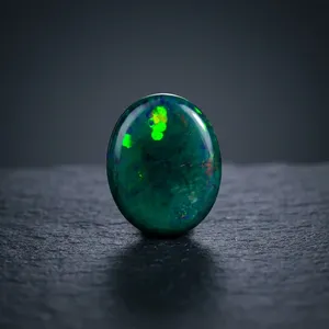 Ópalo Etíope Ahumado Negro Teñido AAA+ de 12x10mm, Cabujón Ovalado, Gema Suelta para la Creación de Joyería Personalizada - Product Image 6