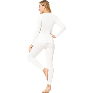 Sous-vêtements thermiques d'hiver fins et respirants en Spandex/Coton sans couture pour femmes à petite poitrine, personnalisables, type Long John - Product Image 2