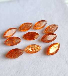 Pierres précieuses naturelles de pierre de soleil facettées en marquise 5x10mm – Achetez maintenant en gros des pierres lâches pour la fabrication de bijoux – Pierre de soleil la plus vendue. - Product Image 3