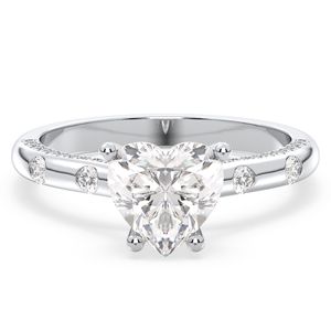 Anillos de compromiso solitarios de moissanita de 2.17 quilates con forma de corazón, joyería fina de plata de ley 925 de alta calidad REYES para mujer - Product Image 1