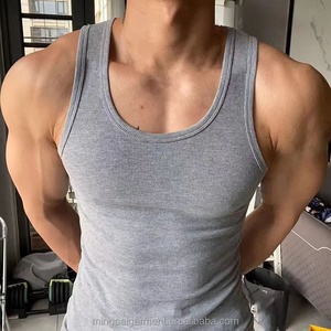 Débardeur de sport moulant sans manches extensible pour musculation et gym - Product Image 3