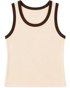 Manufacturer Custom <b>White</b> Ribbed Cotton <b>Men</b> Tank Top Sleeveless Casual Slim Fit Summer Gym <b>Vest</b> Contrast Trim Custom Wear Top - Product Image 1