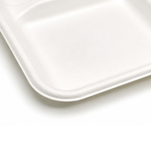 Barquette de service carrée jetable et compostable en bagasse écologique à 5 compartiments, compatible micro-ondes, pour fêtes et usage scolaire - Product Image 3