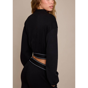 New Arrival Women Baseball Bomber <b>Jacket</b> Lightweight Windbreaker Crop Top Plain Dyed Tactical Mountain Sportswear - Product Image 5