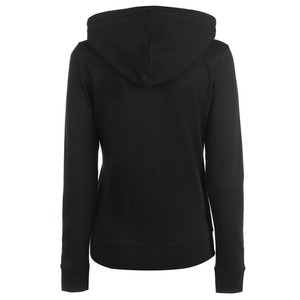 Sweat-shirt à capuche zippé pour femme avec cordon de serrage, coupe classique, vêtement d'automne, 100% coton molletonné - Product Image 2