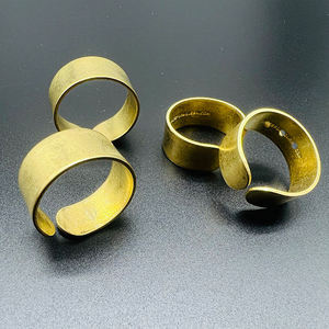 Raw Brass <b>Ring</b> Brass Band <b>Ring</b> Adjustable <b>Ring</b> <b>Blank</b> <b>Ring</b> Base Hoop Loop Connector Findings MS Handicraft Ms-wc-001 Durable - Product Image 1