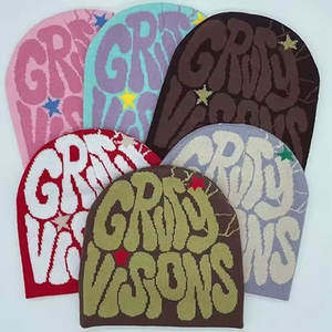 Winter Double Layer Thick Plain Customize Beanie Solid Beanies With Custom Logo inter Warm Hats Women Men Checkered Pattern - Product Image 5