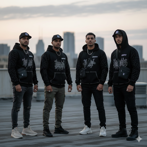 REXFIT SPORTS Sweat à capuche oversize pour homme, style streetwear |   Conception de patch brodé |   Sweat-shirt personnalisé à capuche zippé coupe oversize - Product Image 6