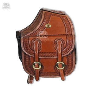 Alforjas de cuero de alta calidad en negro y marrón, hechas a mano en India, para caballos, a precio de mayorista. - Product Image 2