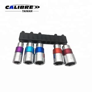 TAIWAN CALIBRE Punta de destornillador de impacto magnética hexagonal de 1/4" y 65mm de largo con anillo de color, compatible con OEM y bricolaje - Product Image 3