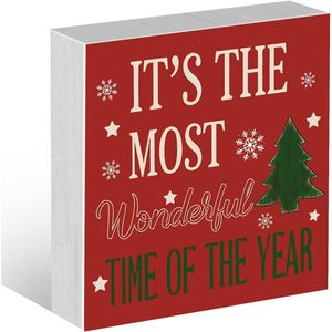 Decorazioni Natalizie Rustiche in Stile Fattoria, Scatola in Legno con Messaggio per Cucina, Bagno e Alberi di Natale - Product Image 1