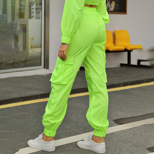 Survêtement de sport décontracté pour femme, coupe régulière, coupe longue, motif uni, coupe-vent, fermeture à cordon, collection Hiver 2026 - Product Image 5