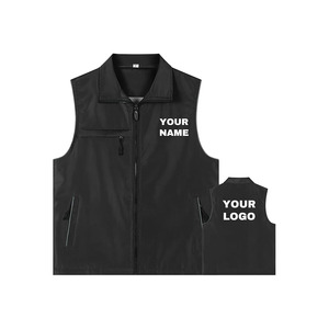 Gilet léger zippé avec poches pour les sports et activités de plein air, coupe-vent sans manches avec logo personnalisé - Product Image 1