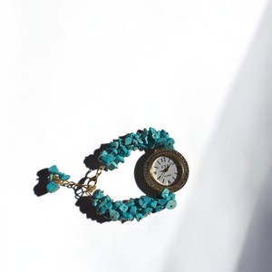 Crystal Stone Bracelet Watch With Rhinestone Dial Handmade Fashion Jewelry Multicolor Beads Casual Accessory - Product Image 2