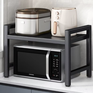 Vietnam Multifunctional Space-Saving Kitchen Organizer Retractable Microwave Oven Shelf Rice Cooker Storage <b>Rack</b> Durable Counter - Product Image 1
