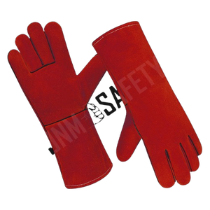 Gants de sécurité industriels robustes en cuir de vachette pleine fleur, résistants aux coupures, à la chaleur et aux étincelles, pour travaux de construction - Product Image 2