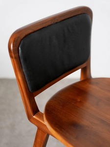 Solid Teak Wood Bar Chair with Backrest – Modern Wooden Bar <b>Stool</b> for Restaurant Cafe and Hotel Counter - Product Image 3