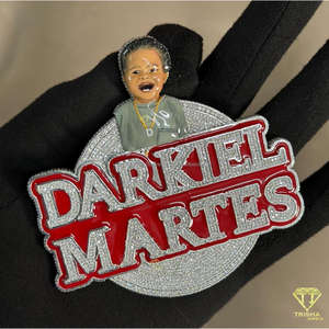 Pendentif personnalisé DARKIEL MARTES Hip Hop en argent 925 avec diamants Moissanite VVS glacés, bijoux urbains de luxe - Product Image 2