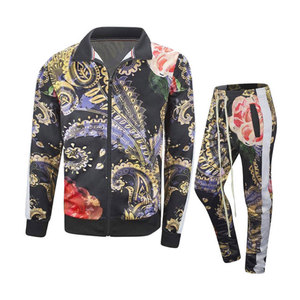 Custom Print Acid Wash 100% Cotton <b>Plus</b> <b>Size</b> Winter Men's Tracksuit Streetwear 2-Piece <b>Set</b> Hoodie & <b>Jogger</b> Pants - Product Image 1