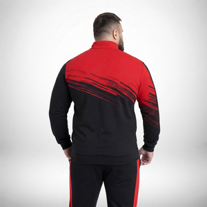 Veste de survêtement imprimée pour homme grande taille, col montant, en Spandex et Polyester, avec fermeture éclair, pour l'entraînement - Product Image 3