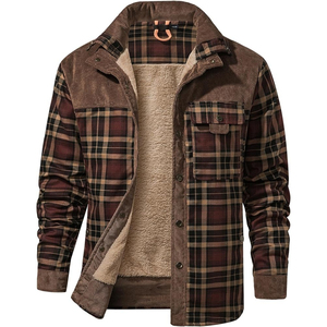 ARTIZ INTERNATIONAL Men's Plaid <b>Flannel</b> Shirt <b>Jacket</b> Removable Hoodie Thermal Fleece Lined Windproof Eco-Friendly Streetwear - Product Image 6
