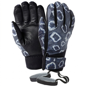 Gants de ski en cuir personnalisés, imperméables, coupe-vent, thermiques, à doigts entiers, pour homme, pour le snowboard d'hiver - Product Image 1