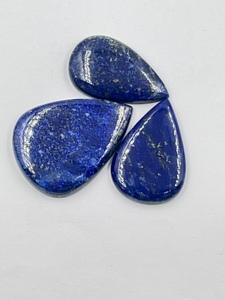Lot de 10 cabochons en pierre précieuse naturelle Lapis Lazuli, forme poire, 72g, vente en gros, fournisseur en vrac de pierres précieuses pour les acheteurs chinois - Product Image 4