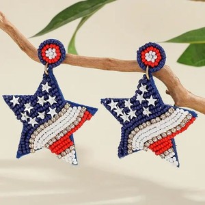 Boucles d'oreilles bohèmes en forme d'animal avec perles et strass en cristal pour femmes, bijoux de fête, plaqué or, alliage de zinc - Product Image 2