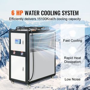 Refrigeratore d'Acqua Industriale da 6HP, 16 Galloni, Raffreddamento ad Aria, Capacità di Raffreddamento 15.100 Kcal/h, Condensatore a Pinne con Pompa e PLC Integrato - Product Image 2