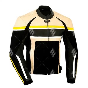 Veste en cuir de course personnalisée de haute qualité avec logo, coupe-vent et respirante, pour moto et activités de plein air, prix abordable - Product Image 5