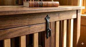 Bela Artisan Handcrafted Wooden Dog Crate Furniture <b>Side</b> <b>Table</b> Indoor Pet Kennel Decorative End <b>Table</b> Ventilation <b>Rustic</b> Pet - Product Image 2