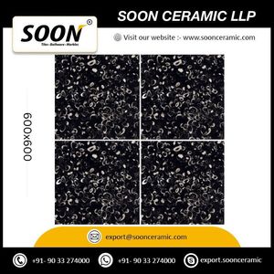 Carreaux muraux intérieurs adhésifs Santa Brown en porcelaine polie brillante, 8,5 mm d'épaisseur, faible absorption d'eau, résistants à l'usure, 600x600 mm - Product Image 2