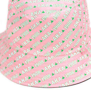 Chapeau Bob Rose Imprimé AKA 1908 avec Logo Intégral – Chapeau de Pêcheur Décontracté d'Été pour Femme, Accessoire de Tête Tendance pour l'Extérieur - Product Image 2